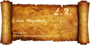Laux Nepomuk névjegykártya